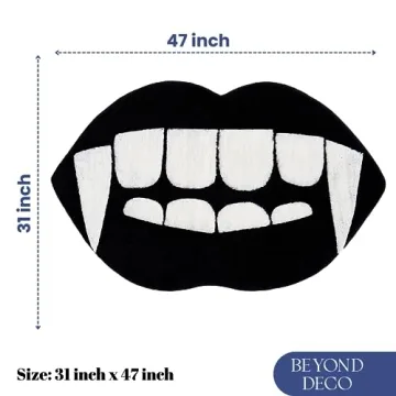 Beyond Deco Halloween Vampire Rug for Spooky Home Decor