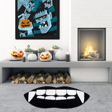 Beyond Deco Halloween Vampire Rug for Spooky Home Decor