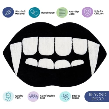 Beyond Deco Halloween Vampire Rug for Spooky Home Decor