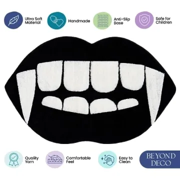 Beyond Deco Halloween Vampire Rug for Spooky Home Decor