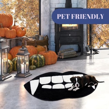 Beyond Deco Halloween Vampire Rug for Spooky Home Decor