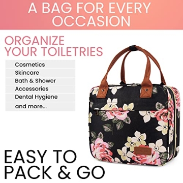 WDLHQC Hanging Toiletry Bag | Waterproof & Spacious