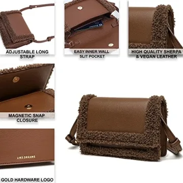 Elegant Like Dreams Vegan Faux Fur Shoulder Purse