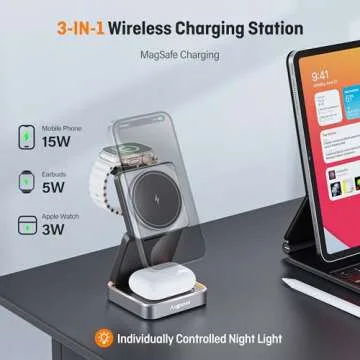 2025 Upgraded 3-in-1 Wireless Charger for Apple Devices