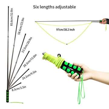 Bubble Wands, Ubitree Stainless Steel Giant Bubble Blower Wands, Telescopic Design Outdoor Bubble St...