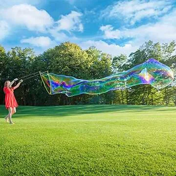 Bubble Wands, Ubitree Stainless Steel Giant Bubble Blower Wands, Telescopic Design Outdoor Bubble Sticks Bubble Maker Toys for Boys Girls Adults Birthday Party Favors Lawn Park Beach Summer Fun