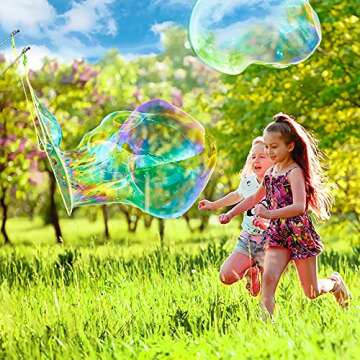 Bubble Wands, Ubitree Stainless Steel Giant Bubble Blower Wands, Telescopic Design Outdoor Bubble Sticks Bubble Maker Toys for Boys Girls Adults Birthday Party Favors Lawn Park Beach Summer Fun