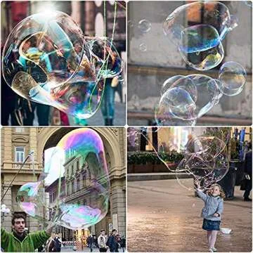Bubble Wands, Ubitree Stainless Steel Giant Bubble Blower Wands, Telescopic Design Outdoor Bubble Sticks Bubble Maker Toys for Boys Girls Adults Birthday Party Favors Lawn Park Beach Summer Fun