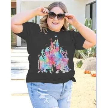 SNYUMEG Plus Size Cute Graphic Holiday Tee for Women