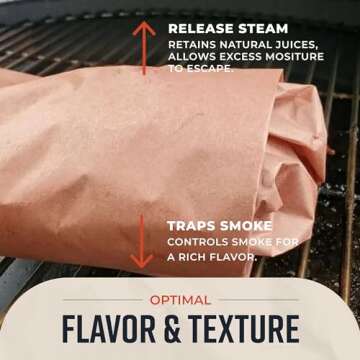 Bryco Goods Pink Butcher Paper Roll - 24 Inch x 175 Feet - Food-Grade Peach Butcher Paper for Smoker, BBQ, Grilling, Smoking Meat - USA Made - Unbleached, Uncoated and Unwaxed