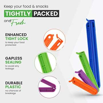 Pocket Solution 15 Pcs Chips Clips - Keeps Food Fresh