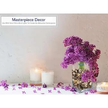 Royal Imports Flower Glass Vase Decorative Centerpiece for Home or Wedding - Tall Rectangle Shape, 10" Tall, 5"x5" Opening