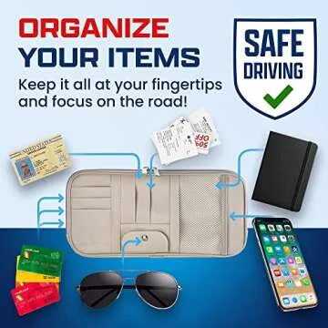 Fancy Mobility Car Visor Organizer for Safe and Neat Driving