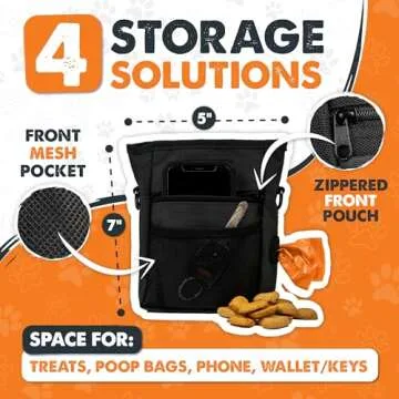 Mighty Paw Dog Treat Pouch | No Spill Magenetic Clasp - Hands-Free Pouches for Training - Pets Training Treat Pouches for Dog Walks - Pet Bags Pouch - Built in Poop Bag Holder