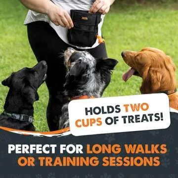 Mighty Paw Dog Treat Pouch | No Spill Magenetic Clasp - Hands-Free Pouches for Training - Pets Training Treat Pouches for Dog Walks - Pet Bags Pouch - Built in Poop Bag Holder