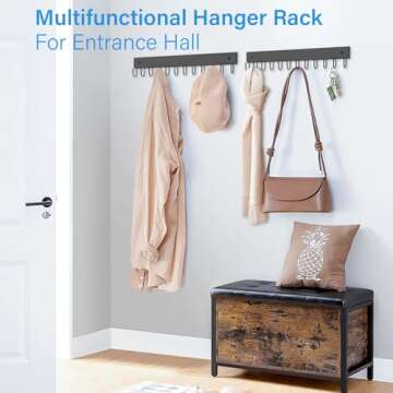 Belt and Purse Hanger for Closet, 4 Pack Purse Organizer and Wooden Belt Organizer 2 Pack, Space Saving Closet Organizers and Storage for Purse, Handbag, Bag, Jeans, Belt, Scarf