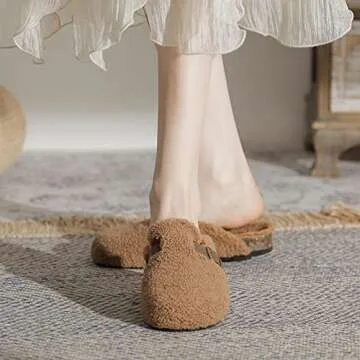 CT-Tebrun Women Shearling Slippers - Comfortable Fashion Loafers