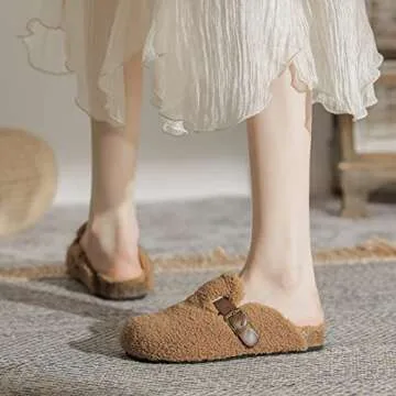 CT-Tebrun Women Shearling Slippers - Comfortable Fashion Loafers