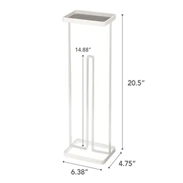 Yamazaki Toilet Paper Holder with Tray | Elegant Steel Design