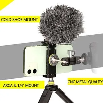 FAYEEGIN Phone Mount for Tripod with Cold Shoe Design