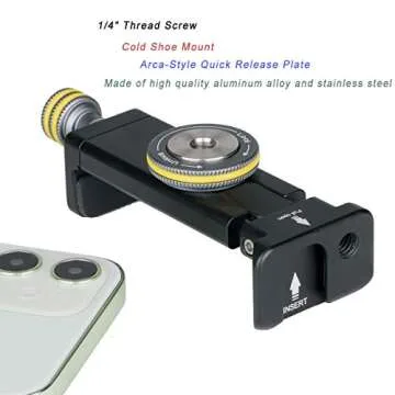 FAYEEGIN Phone Mount for Tripod with Cold Shoe Design