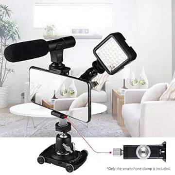 FAYEEGIN Phone Mount for Tripod with Cold Shoe Design