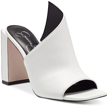 Jessica Simpson Messia High Heel Mules - Stylish Comfort in White