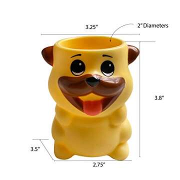Durable Kids Toothbrush Holder by Lily's Home for Fun Brushing