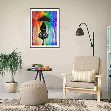 Diamond Painting Kits, Ukontagood 5D Drill Jewel Paint by Numbers for Adults and Kids with Diamond Art Painting Kits, Perfect for Home Decoration and Room Wall Decor (12x16inch)