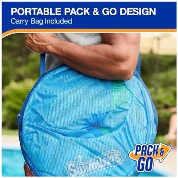 SwimWays Spring Float Premium SunSeat Pool Chairs for Swimming Pool, Inflatable Pool Floats Adult with Fast Inflation for Ages 15 & Up, Sky Blue