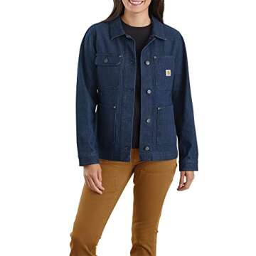 Carhartt Women's Rugged Flex Relaxed Fit Denim Jacket - Comfort & Style for Active Women