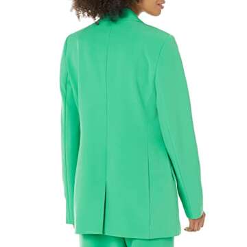 The Drop Women's Blake Long Blazer, Jade, X-Large