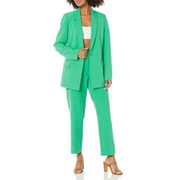 The Drop Women's Blake Long Blazer, Jade, X-Large