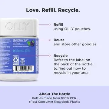 OLLY Extra Strength Sleep Gummy, 5 mg Melatonin, L-Theanine, Chamomile, Lemon Balm, Sleep Aid, BlackBerry - 50 Count