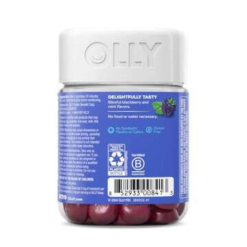 OLLY Extra Strength Sleep Gummy, 5 mg Melatonin, L-Theanine, Chamomile, Lemon Balm, Sleep Aid, BlackBerry - 50 Count