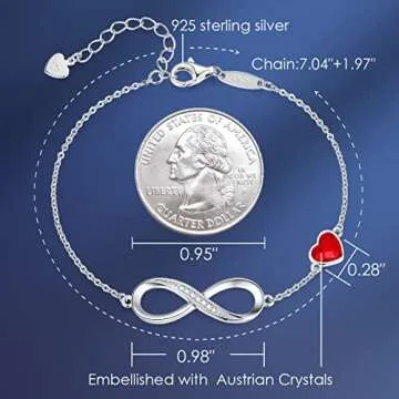 CDE Infinity Heart Charm Bracelet for Women - Ideal Gift