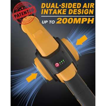 EWORK Mini Cordless Leaf Blower Up to 200 MPH for Lawn Care