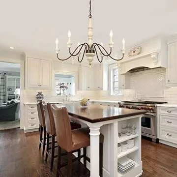 Oldiron French Country 6-Light Chandelier - Timeless Elegance