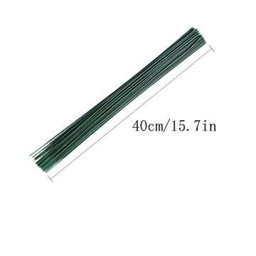 200 PCS Floral Stem Wire Flower Arrangements and DIY Crafts,Dark Green,Floral Wire for Florist Flowe...