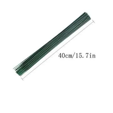 200 PCS Floral Stem Wire Flower Arrangements and DIY Crafts,Dark Green,Floral Wire for Florist Flowe...
