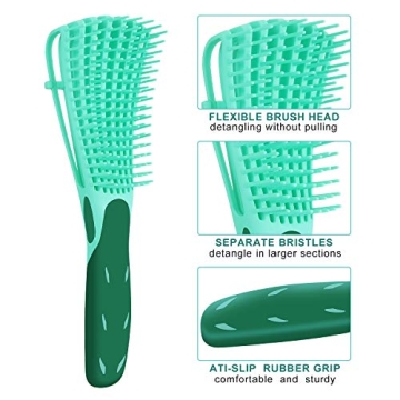 Detangling Brush Set for Curly and Wavy Hair - 2 Pack