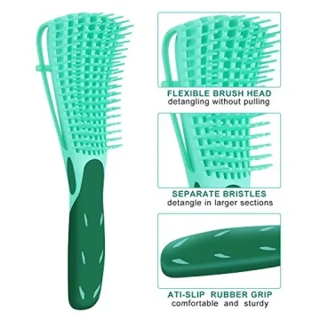 Detangling Brush Set for Curly and Wavy Hair - 2 Pack