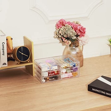 Cq Clear Stackable Storage Drawers for Beauty Essentials