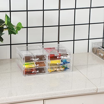 Cq Clear Stackable Storage Drawers for Beauty Essentials