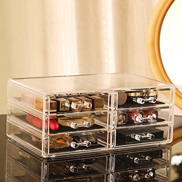 Cq Clear Stackable Storage Drawers for Beauty Essentials