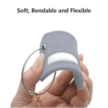 5Pack Silicone Luggage Tag with Name ID Card Perfect to Quickly Spot Luggage Suitcase by Ovener (Gray)