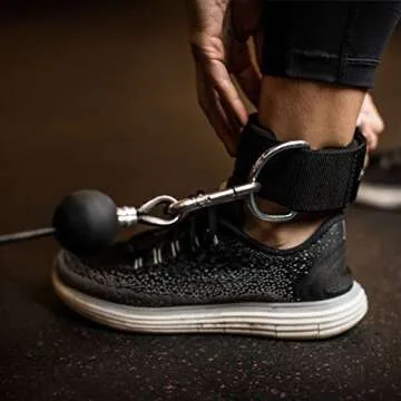 Harbinger Neoprene Padded 2-Inch Ankle Cuff, Black