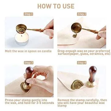 Mushroom Wreath Wax Seal Stamp Kit, Sealing Brass Stamper Gift Box Set with Removable Handle, All In One Beginner DIY Kit with Wax Beads & Candle Spoon for Wedding Invitation Letter Packaging Wrapping