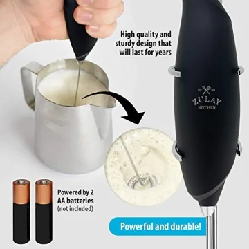 Zulay Kitchen One-Touch Milk Frother - Perfect for Coffee