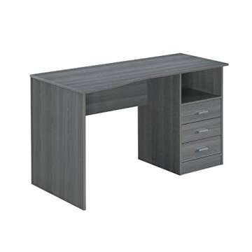 Techni Mobili Grey Computer Desk with Drawers
